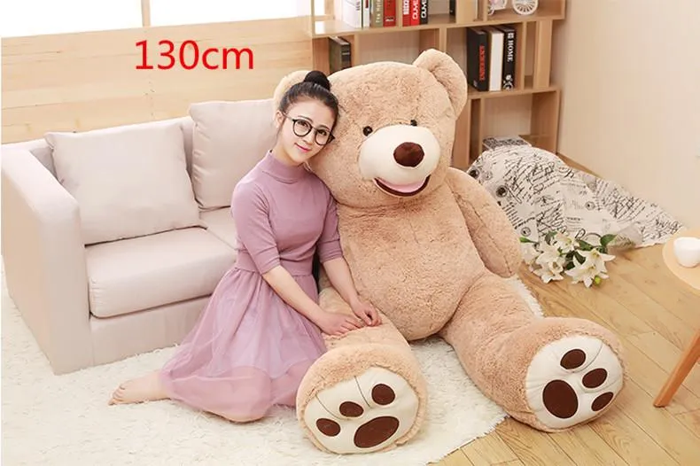 130cm America bear Stuffed animal teddy bear cover plush soft toy doll pillow cover(without stuff) kids baby adult gift