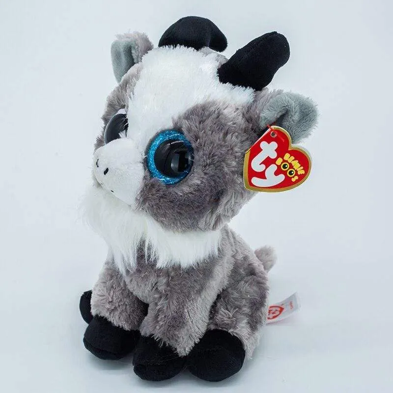 15CM Ty Beanie Animals Sparkly Glitter Eyes Gabby The Goat Cute Animal Doll Birthday Gift Soft Stuffed Plush Toy