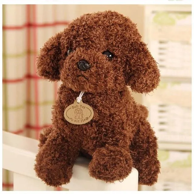 18/25 cm Simulation Dog Poodle Plush Toys Cute Animal Suffed Doll  for Christmas Gift