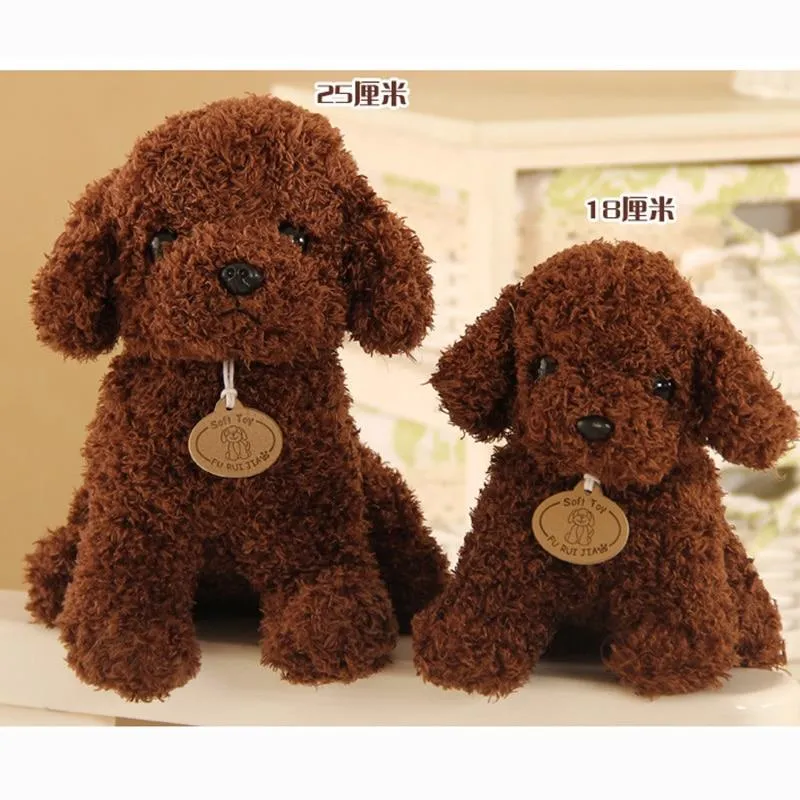 18/25 cm Simulation Dog Poodle Plush Toys Cute Animal Suffed Doll  for Christmas Gift