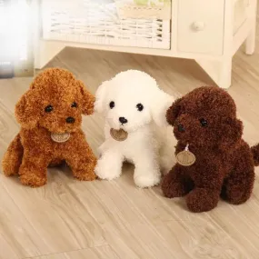 18/25 cm Simulation Dog Poodle Plush Toys Cute Animal Suffed Doll  for Christmas Gift