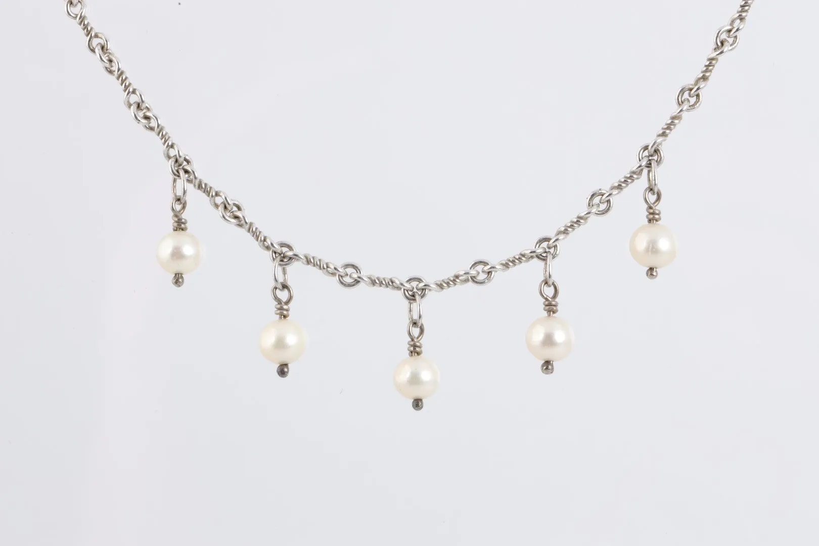 18" James Avery 925 Silver Pearl Drop Necklace (10.88g.)