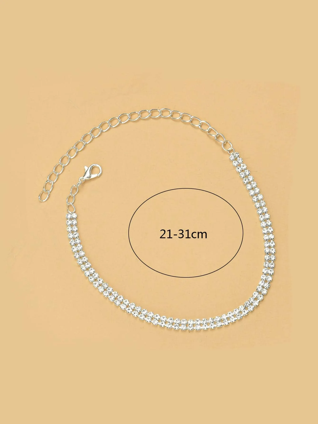 1pc Glamorous Rhinestone Decor Anklet For Women For Gift