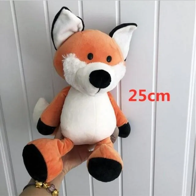 25cm Soft Animal World Plush Toys Lion Elephant Fox Raccoon Giraffe Forest Animals Appease Playmate Calm Doll Christmas Gifts