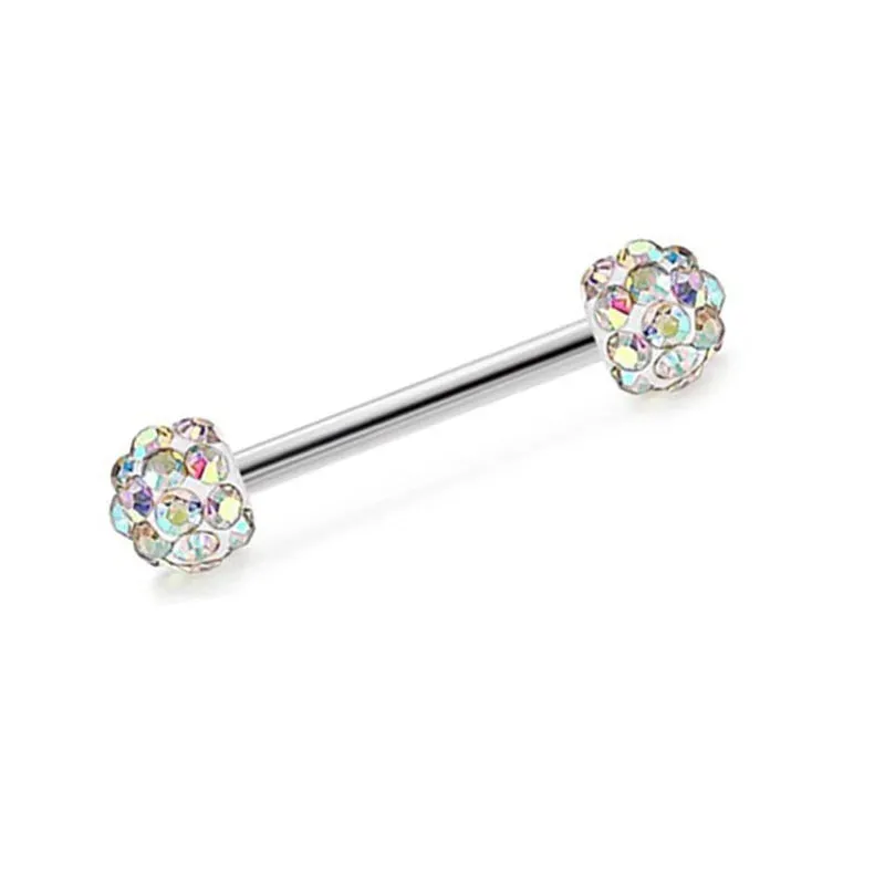 3-5 Pairs 14G Stainless Steel Piercing Navel Barbell Body Jewelry Piercing