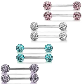 3-5 Pairs 14G Stainless Steel Piercing Navel Barbell Body Jewelry Piercing