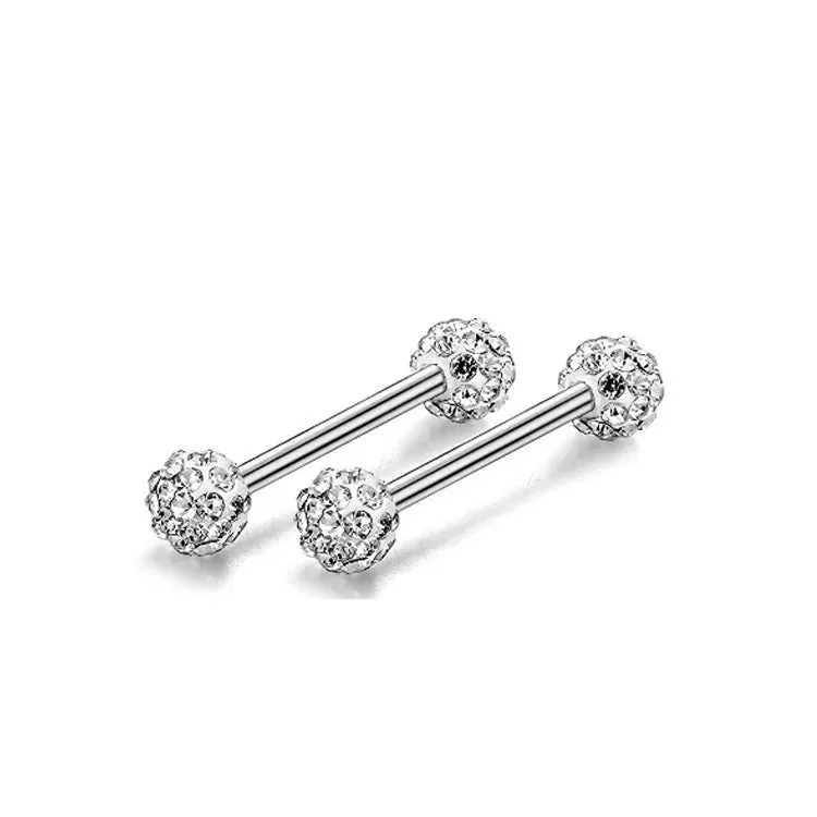 3-5 Pairs 14G Stainless Steel Piercing Navel Barbell Body Jewelry Piercing