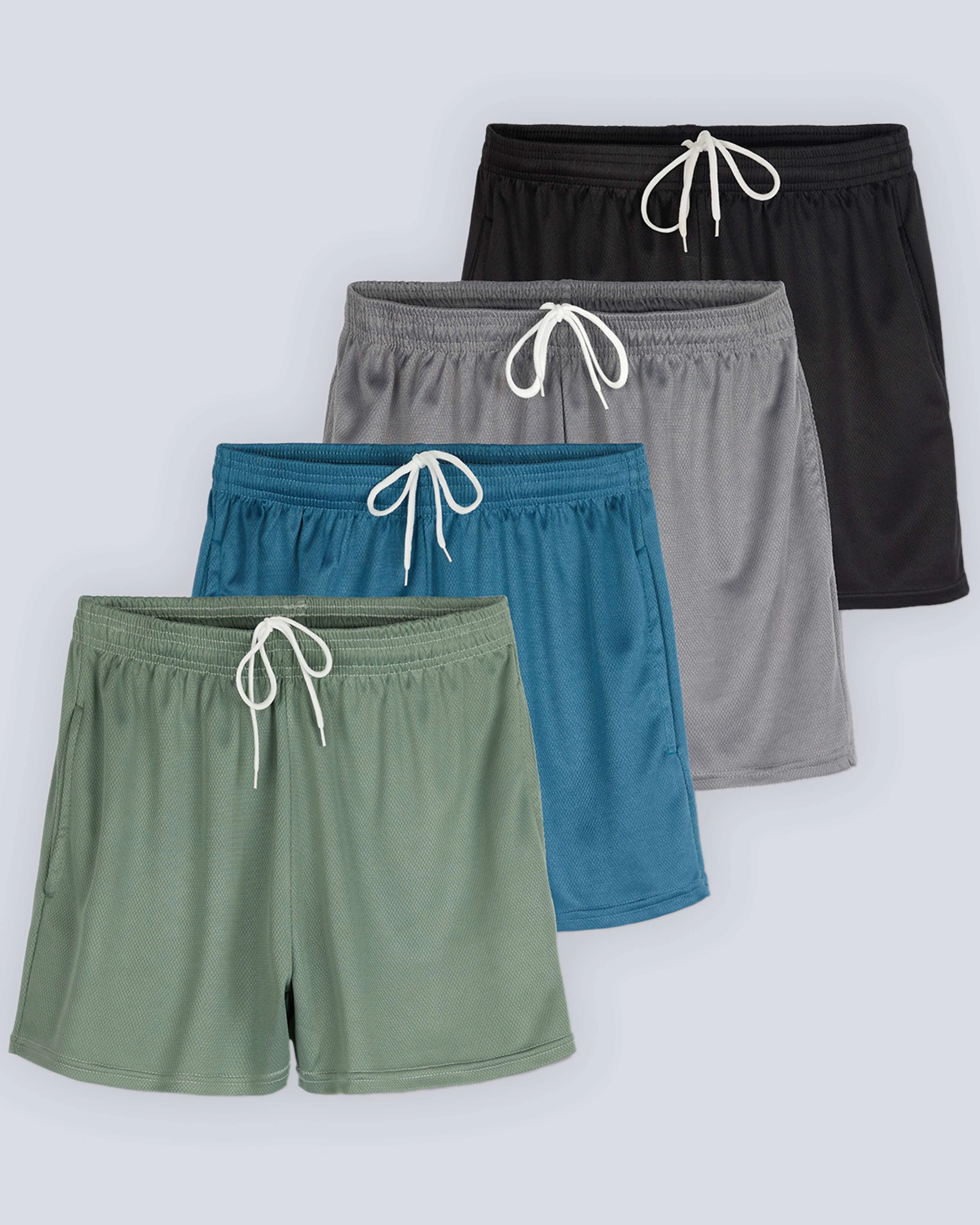 4 Pack: Womens Active Mesh Shorts