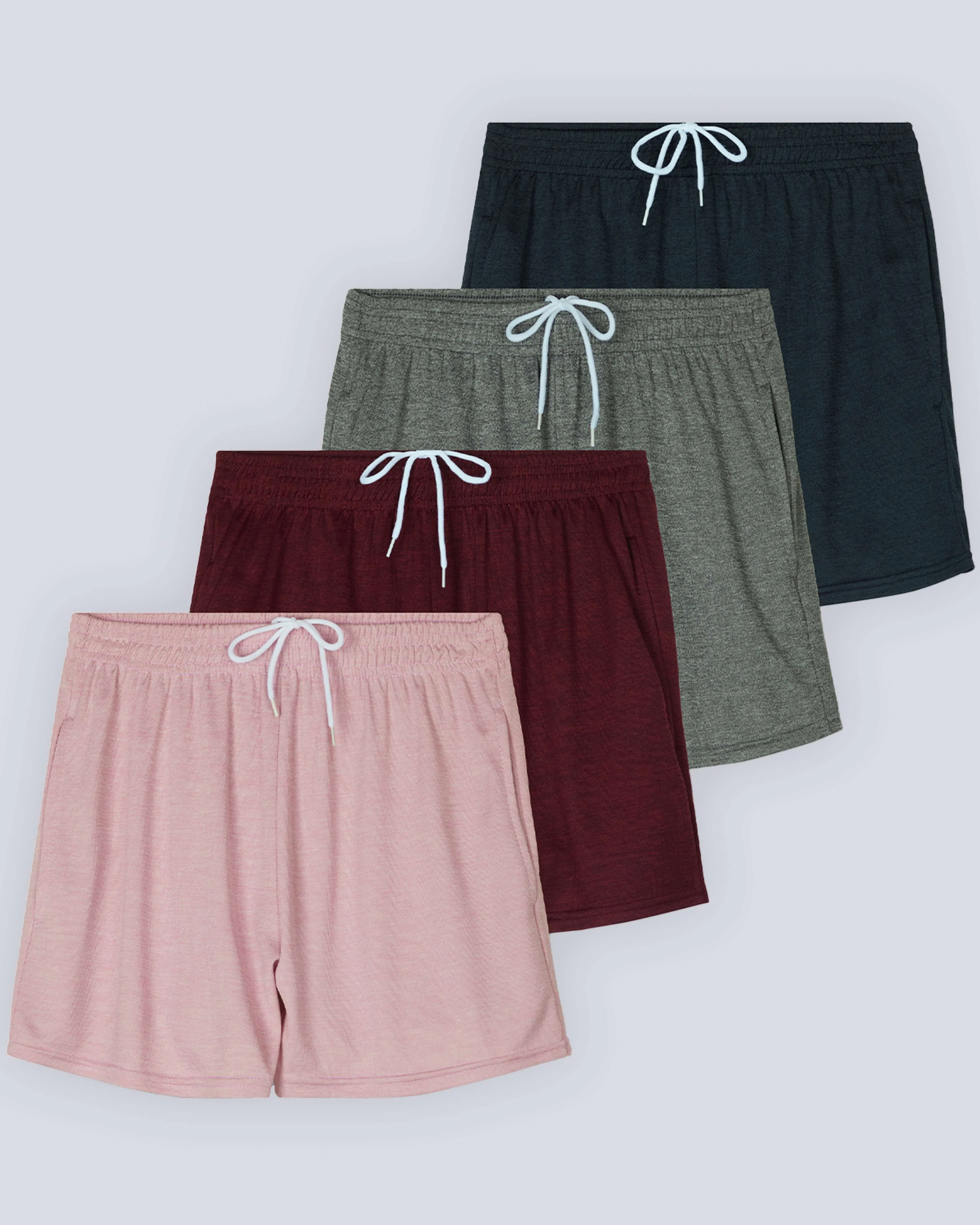 4 Pack: Womens Active Mesh Shorts