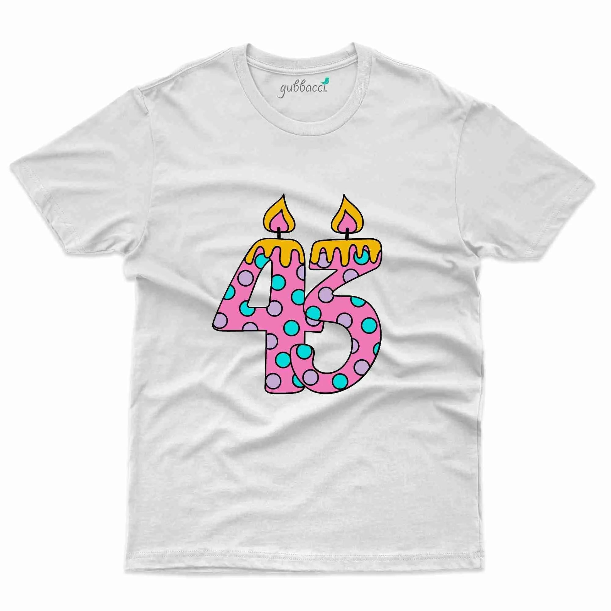 43rd Candle T-Shirt - 43rd  Birthday Collection