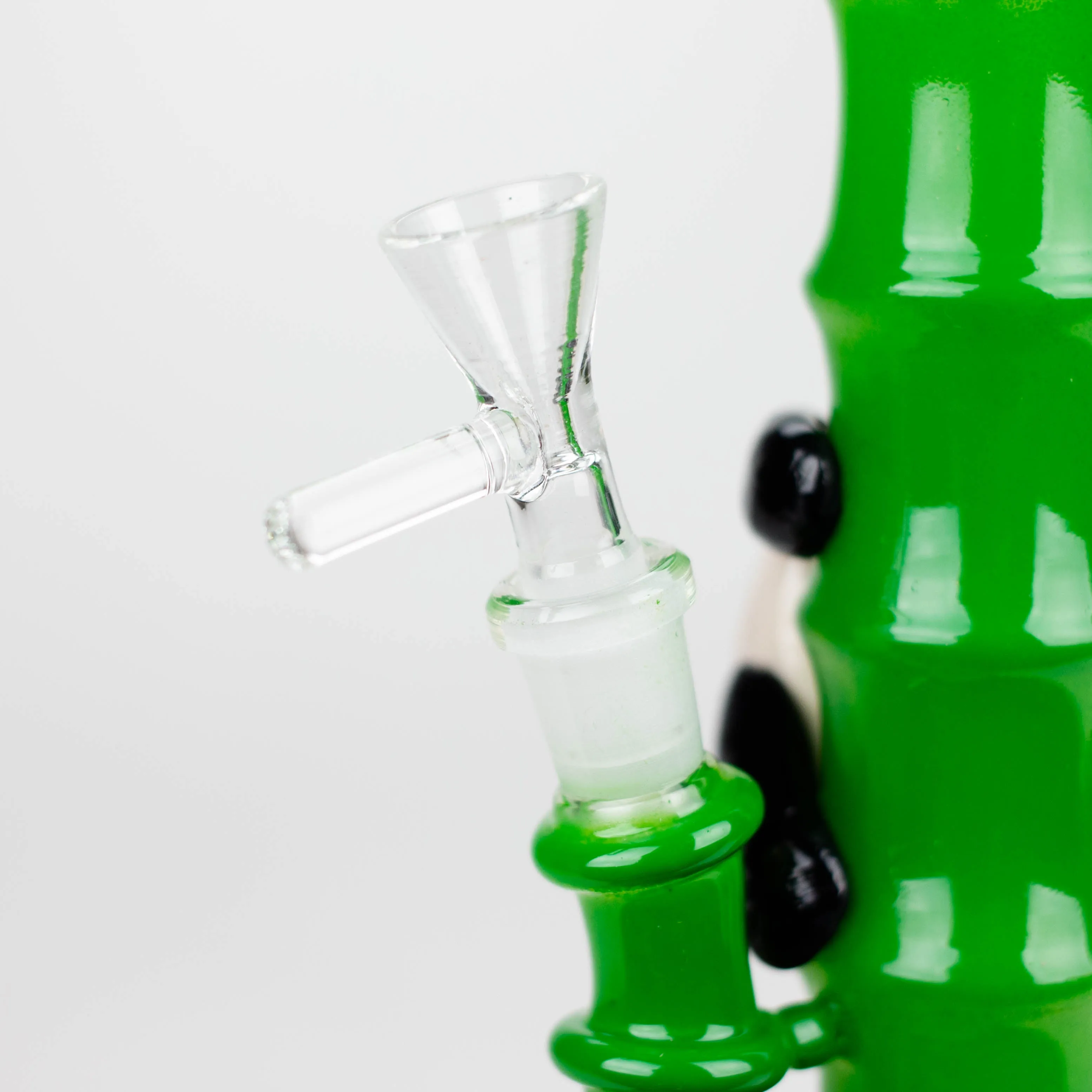 6.5" Glass Mini Bong With Panda Hanging Bamboo