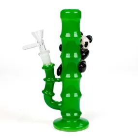 6.5" Glass Mini Bong With Panda Hanging Bamboo