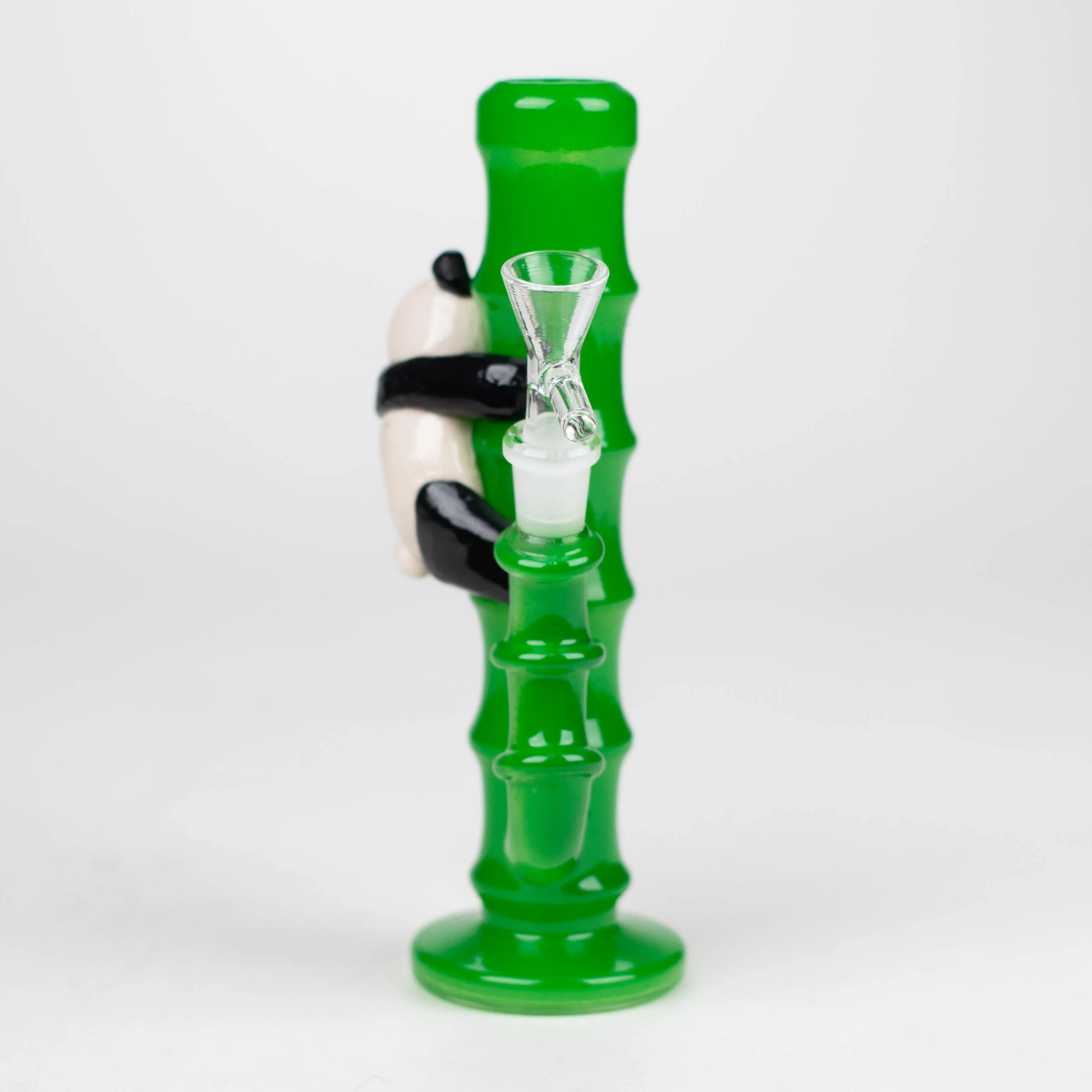 6.5" Glass Mini Bong With Panda Hanging Bamboo