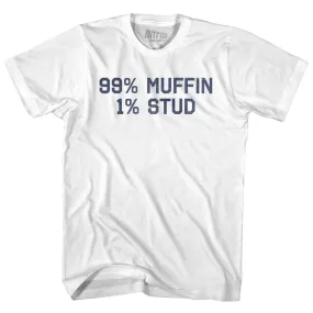 99% Muffin 1% Stud Adult Cotton T-shirt