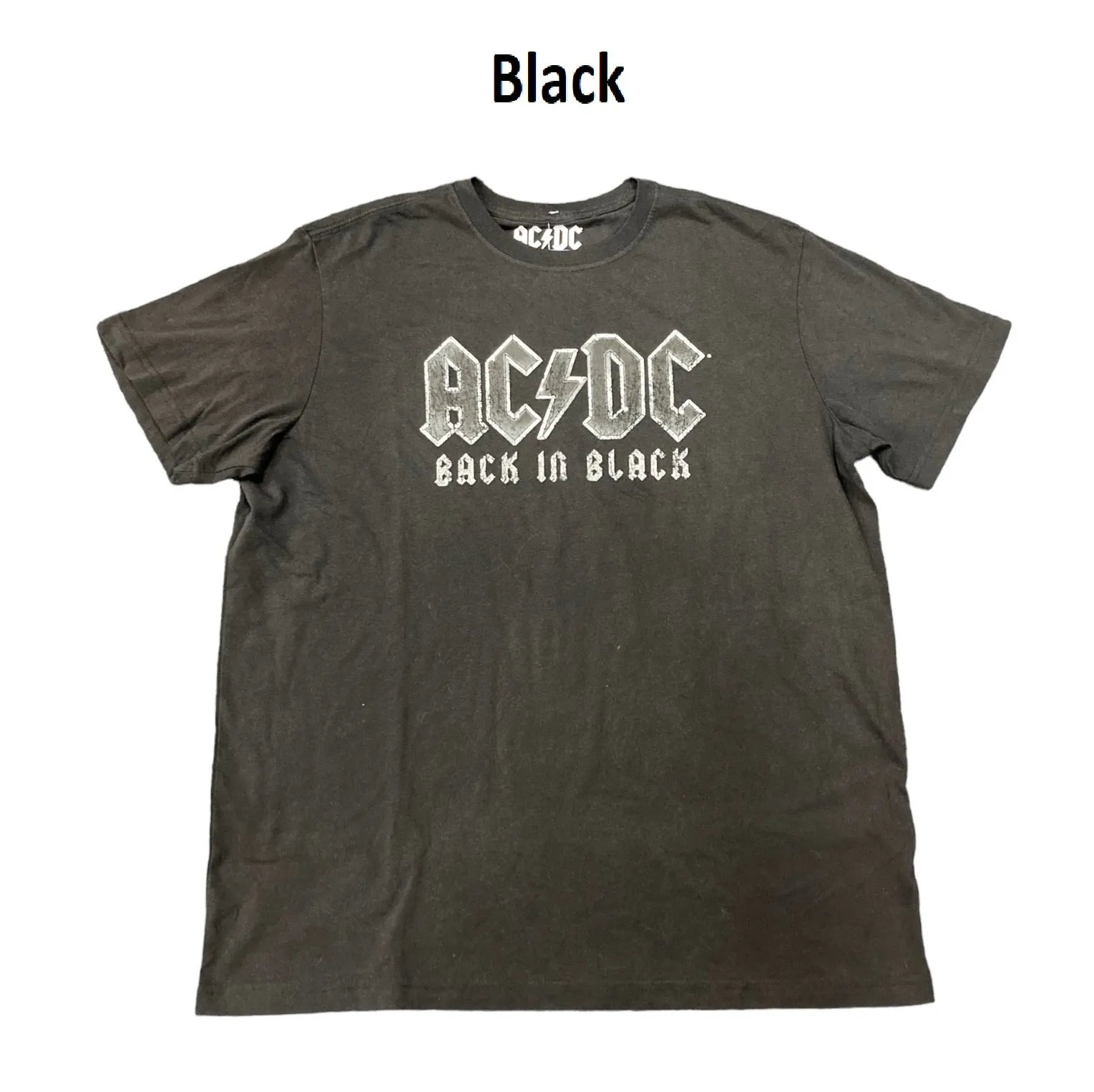 ACDC Men's Crewneck Stretch Short Sleeve Comfortable Graphic Band Tee