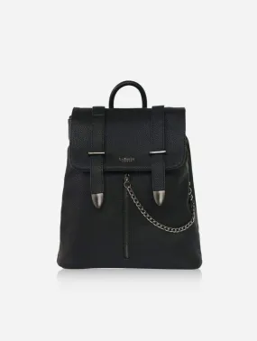 Agnes Vegan Leather Backpack | Black