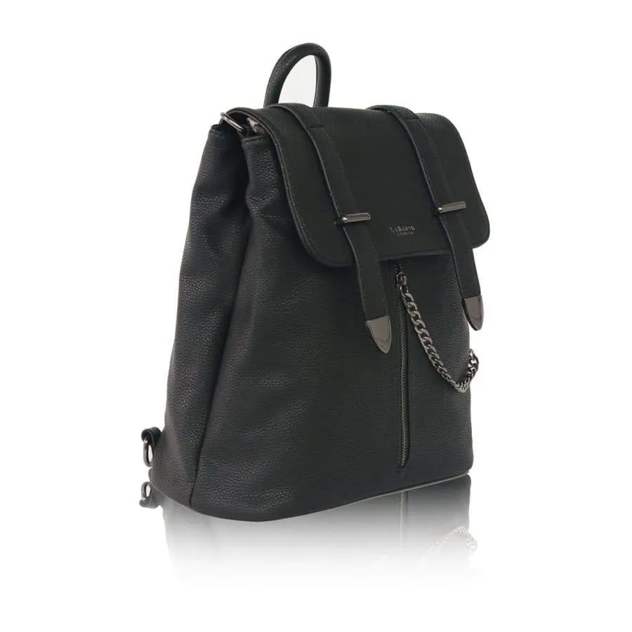 Agnes Vegan Leather Backpack | Black