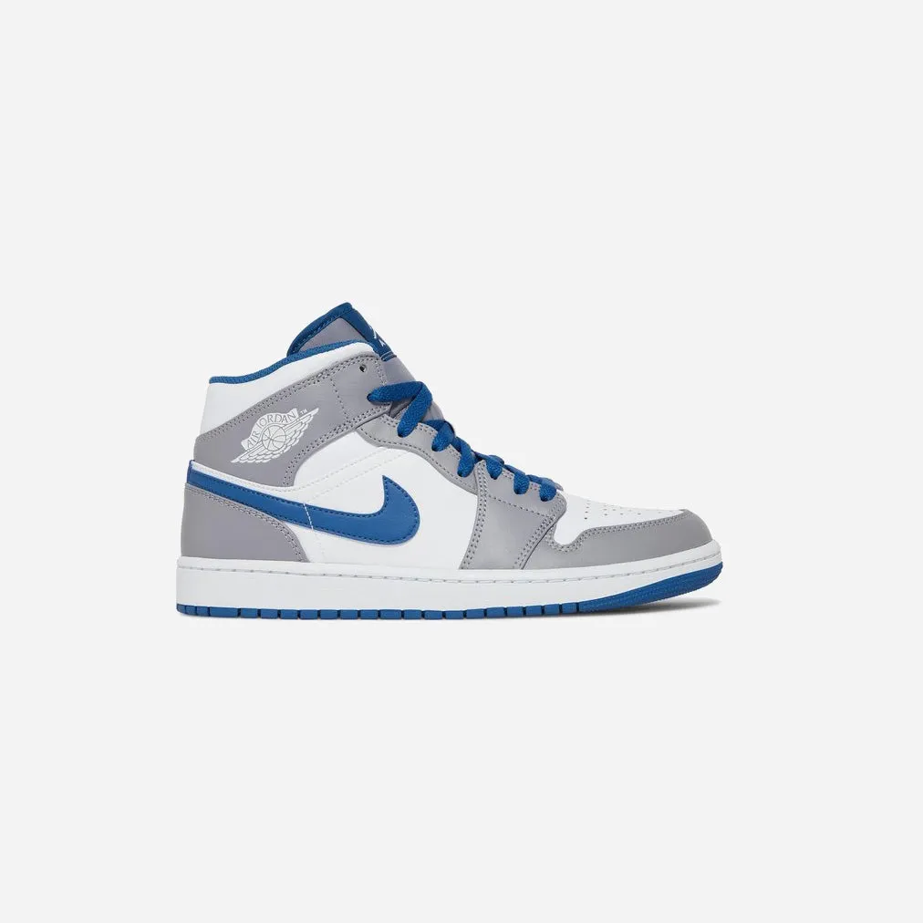 AIR JORDAN 1 MID 'CEMENT TRUE BLUE'