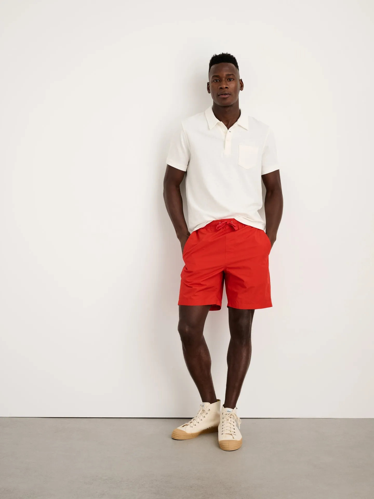 Alex Mill - Saturday Shorts in Japanese Poplin - Red/Navy