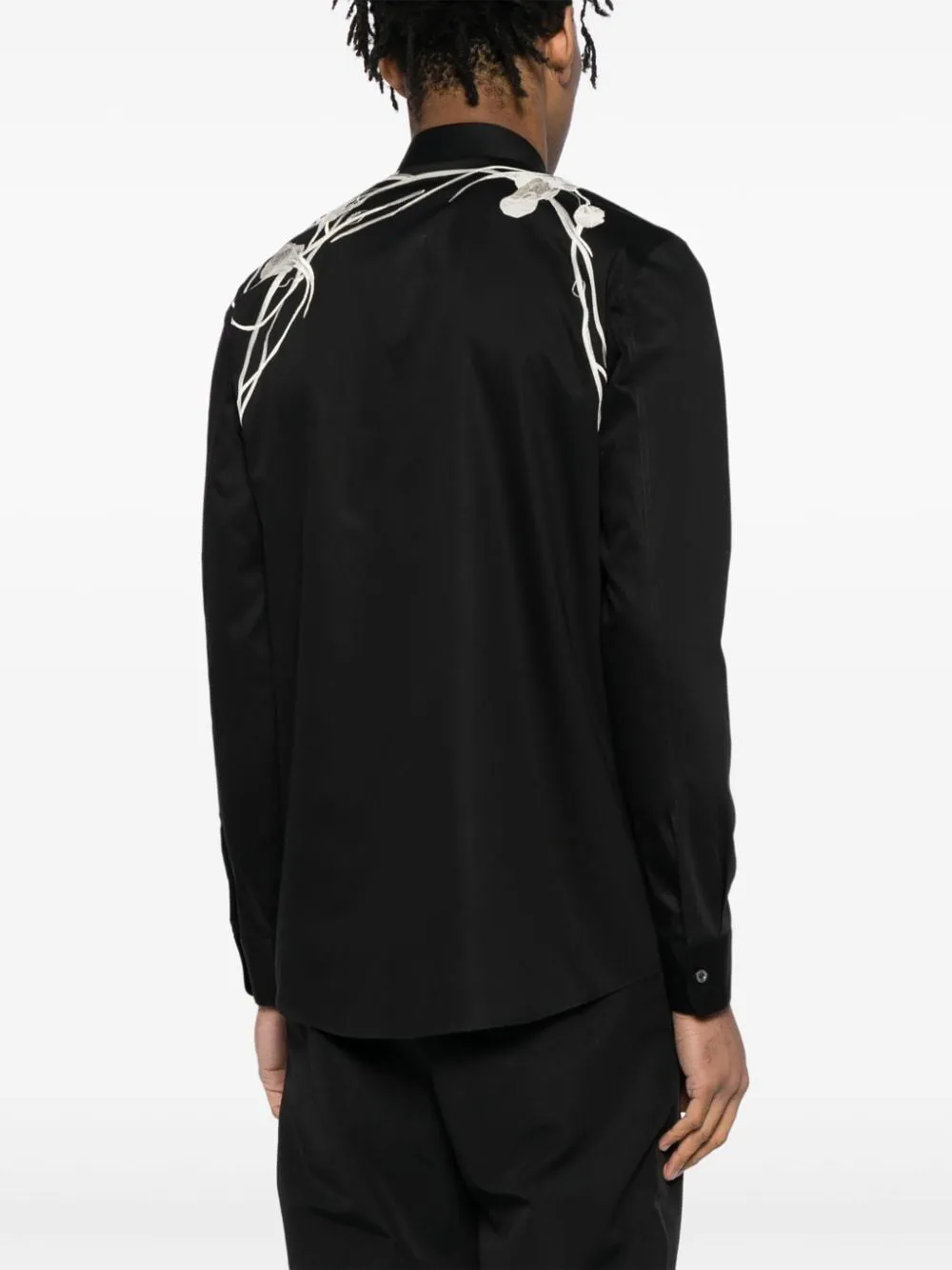 ALEXANDER MCQUEEN Floral Harness Detail Cotton Shirt