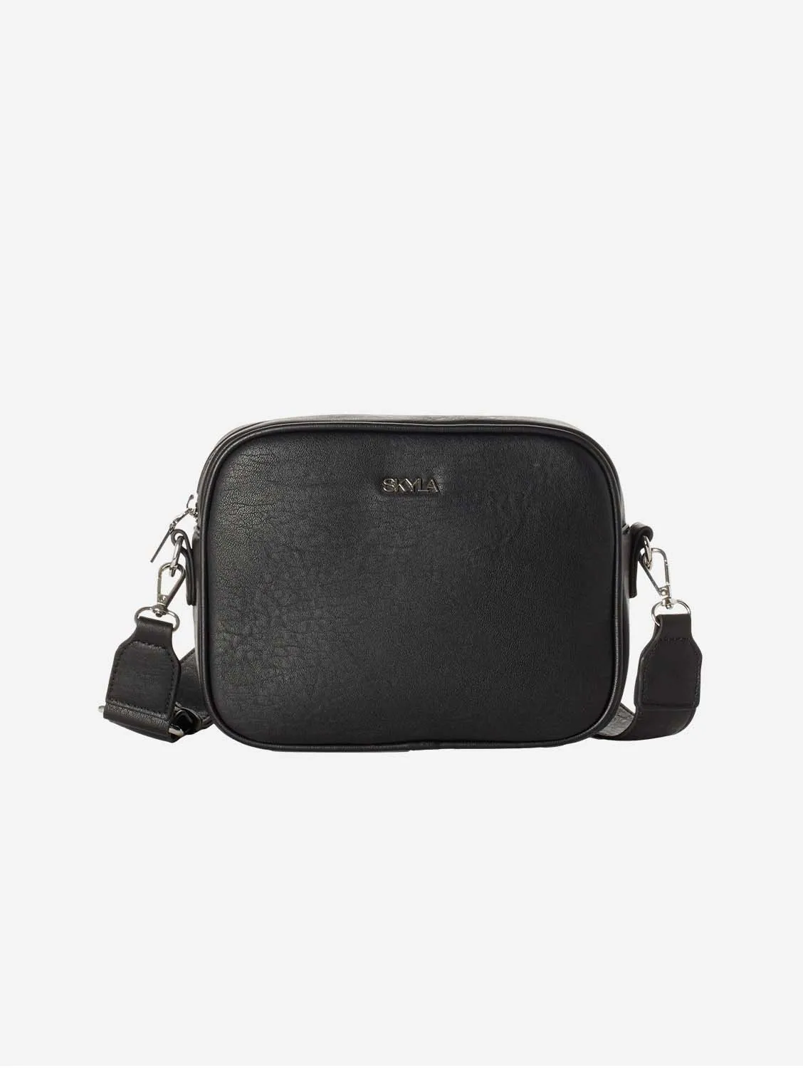 Alicia Vegan Crossbody Bag | Black