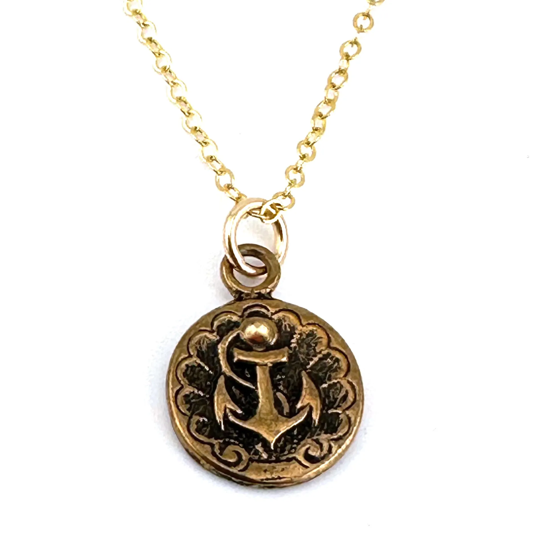 ANCHOR Vintage Charm Necklace - Bronze