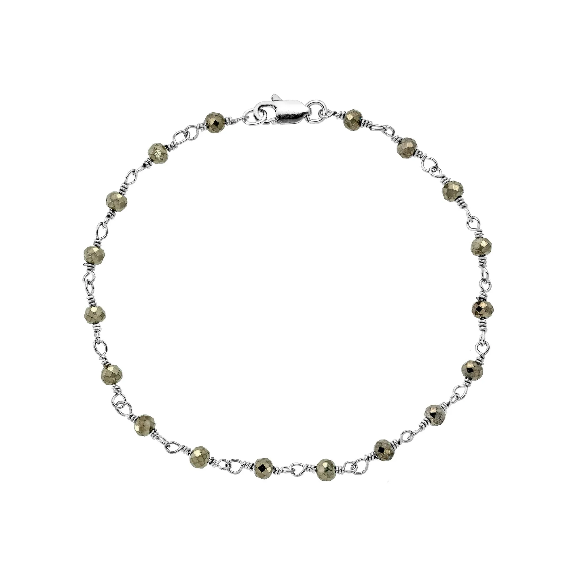 Argentum - Bracelet - Pyrite - White Rhodium Plated Silver