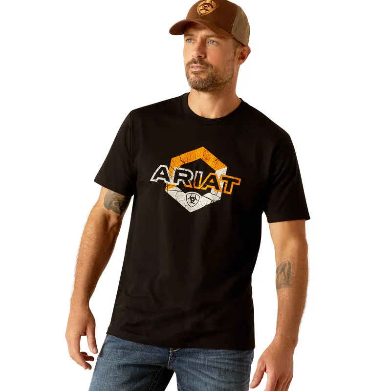 'Ariat' Men's Ariat 'Hexstatic' T-Shirt - Black