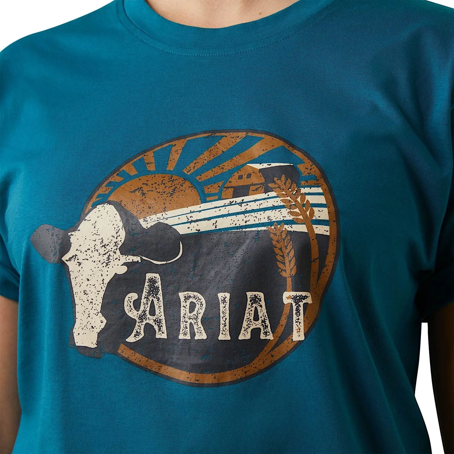 Ariat Women's Heartland Tee Deep Lagoon