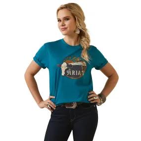 Ariat Women's Heartland Tee Deep Lagoon