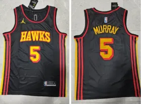 Atlanta Hawks #5 Dejounte Murray 2022-23 Jersey Black