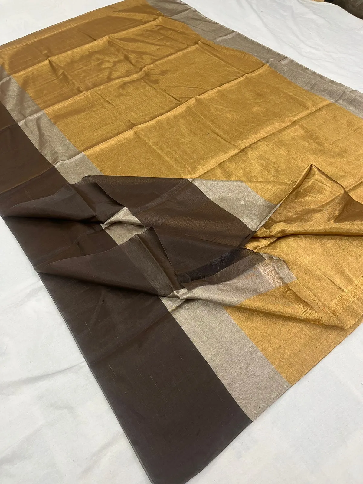 Bahubali Celebrity Ramya Krishna Inspired Pure Chanderi tissue Saree for women -SHAB001RK