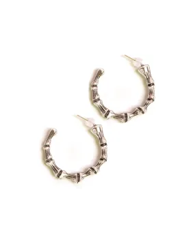 Bamboo Hoop Earring