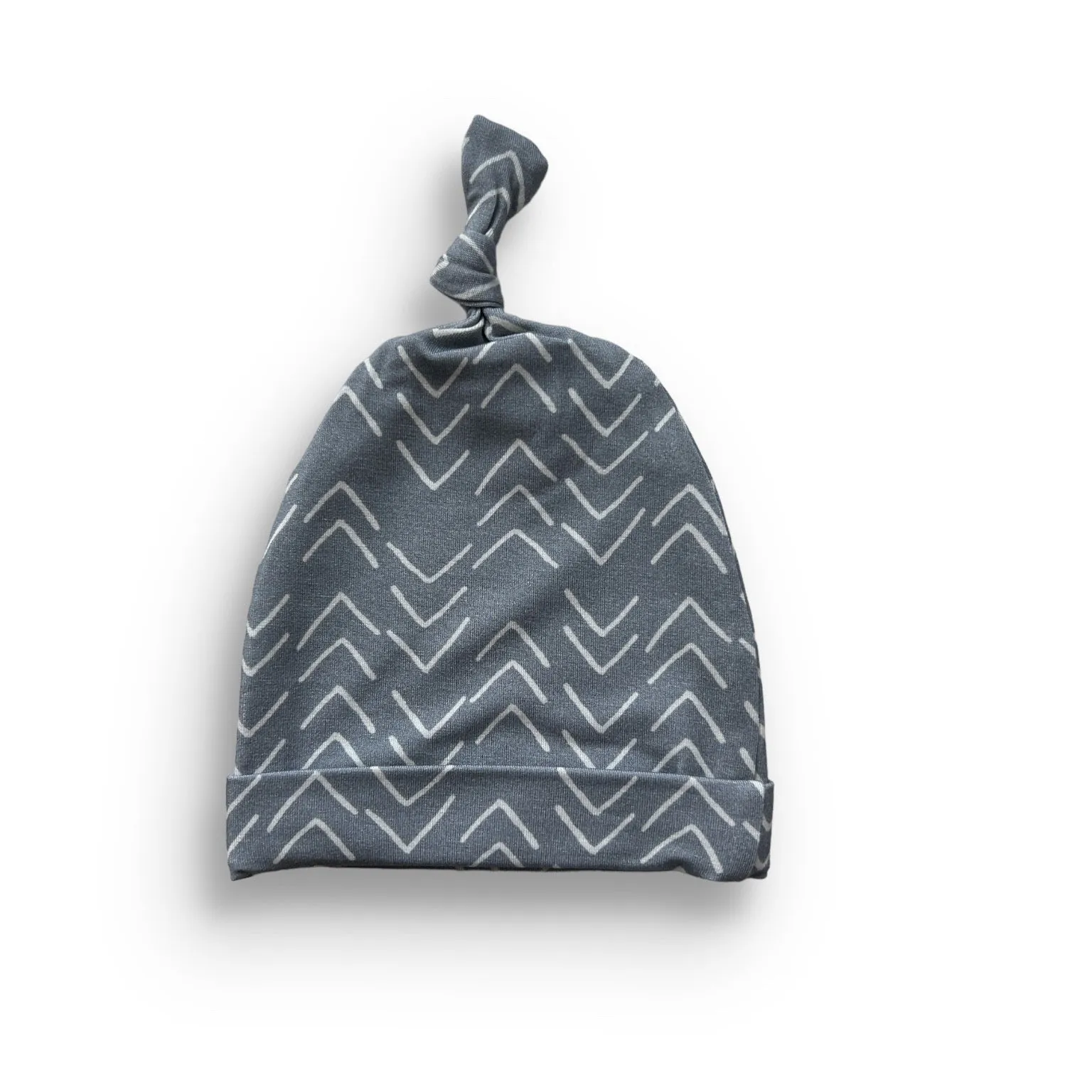 BAMBOO KNOT BEANIE- Blue Mud Cloth