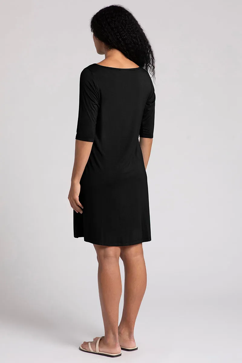 Bamboo Nu Trapeze Dress | Black