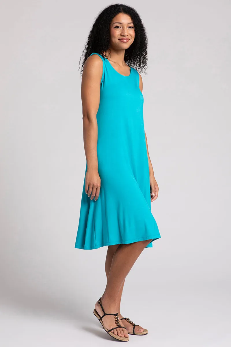 Bamboo Tank Dress Short | Turquoise