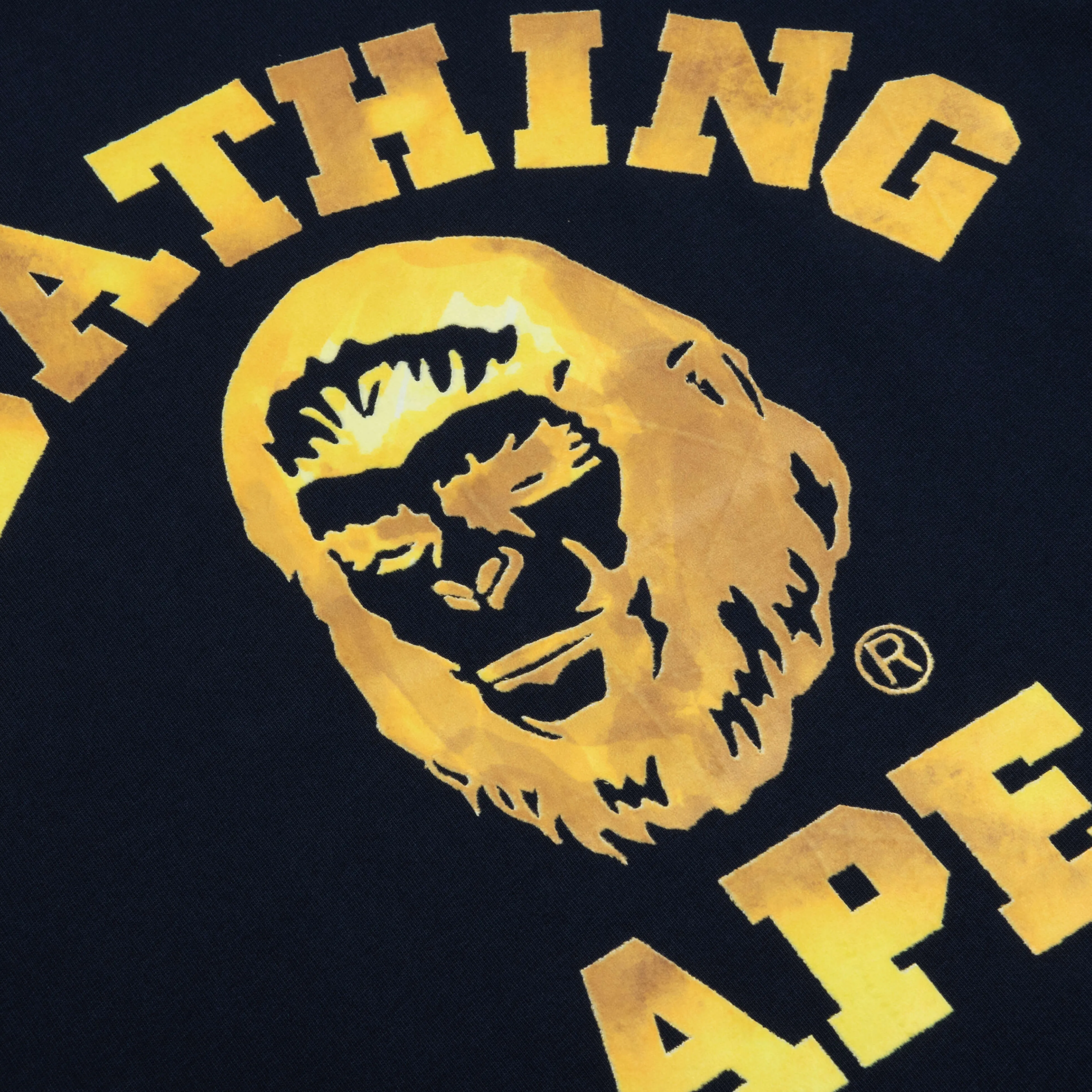 Bape College Graphic Tee - Navy