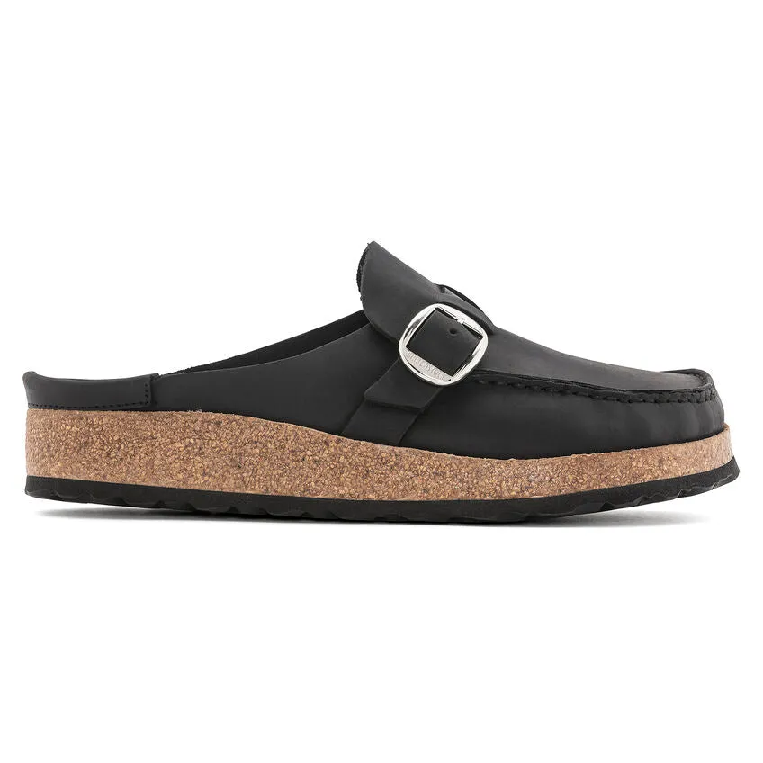 Birkenstock Women's Buckley Oiled Leather (Black - Narrow Fit)