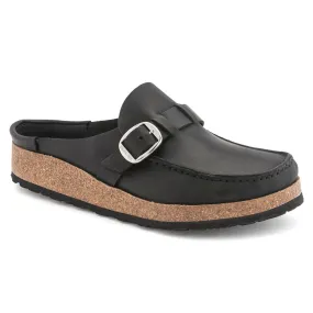 Birkenstock Women's Buckley Oiled Leather (Black - Narrow Fit)