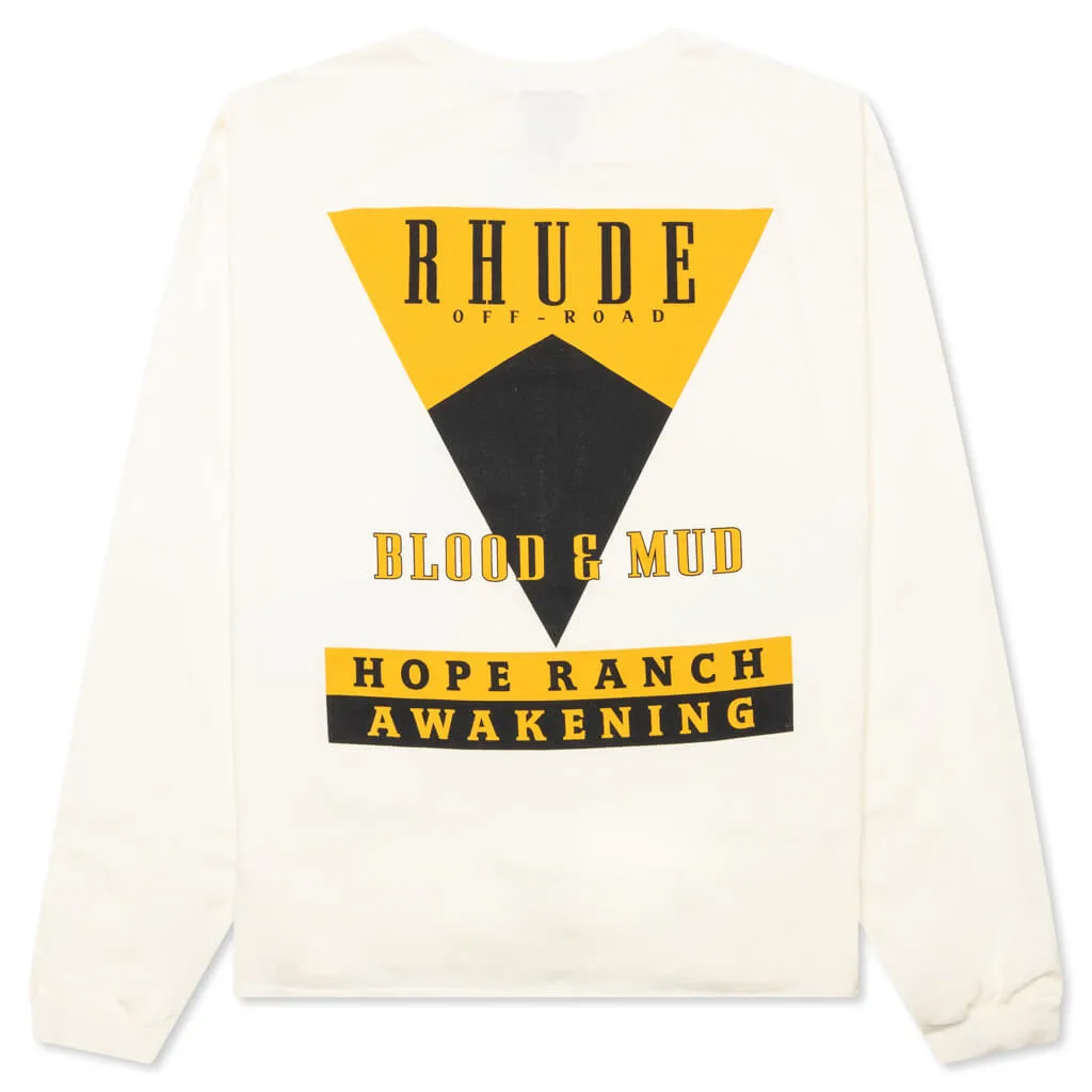 Blood and Mud L/S Tee - Vintage White