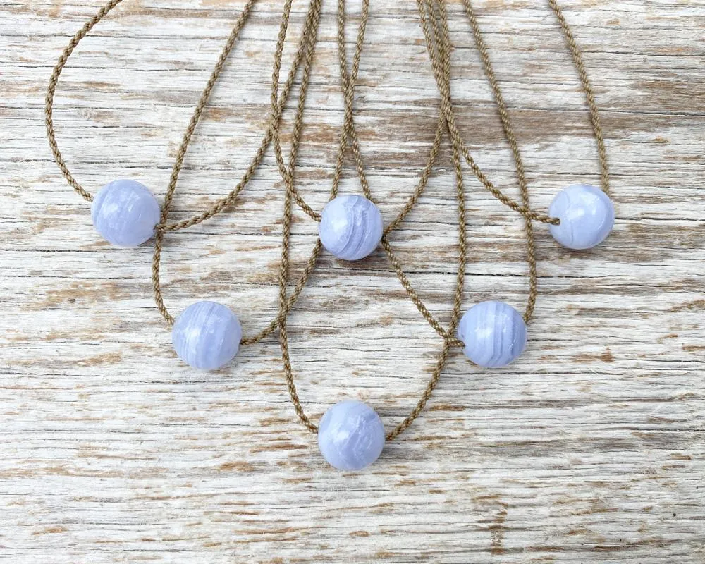 Blue Lace Agate - Classic Necklace