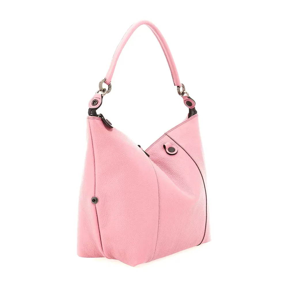 Borsa Donna a Mano con Tracolla GABS G3 PLUS in Pelle Martellata Rosa Lady Large