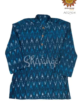 Boys Blue Ikkat Kurta