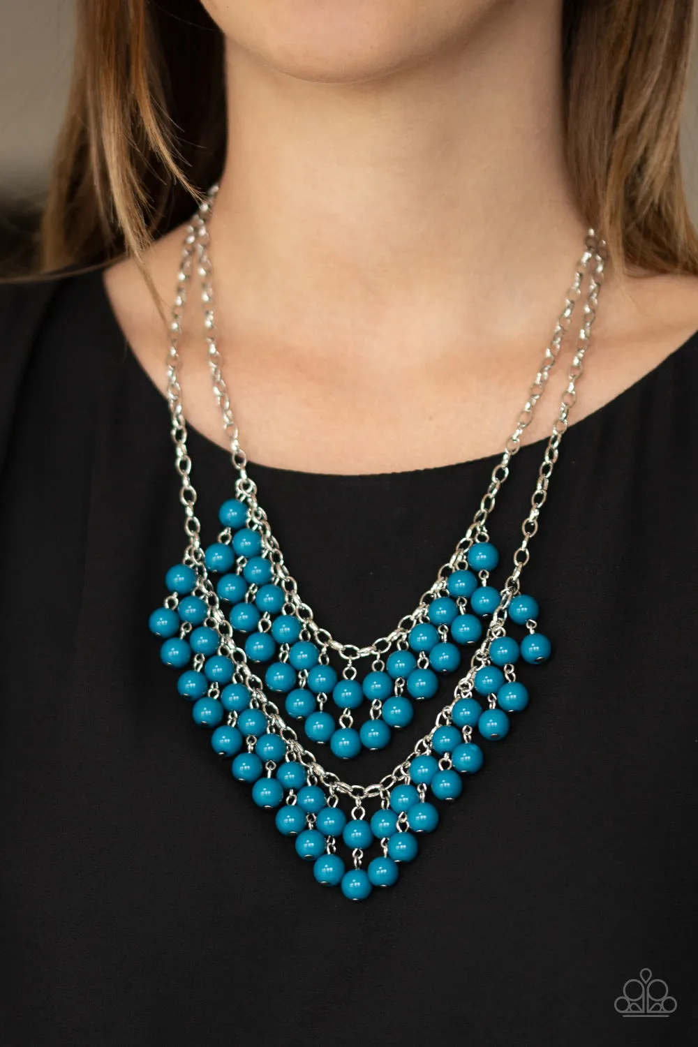 Bubbly Boardwalk - Blue Paparazzi Necklace