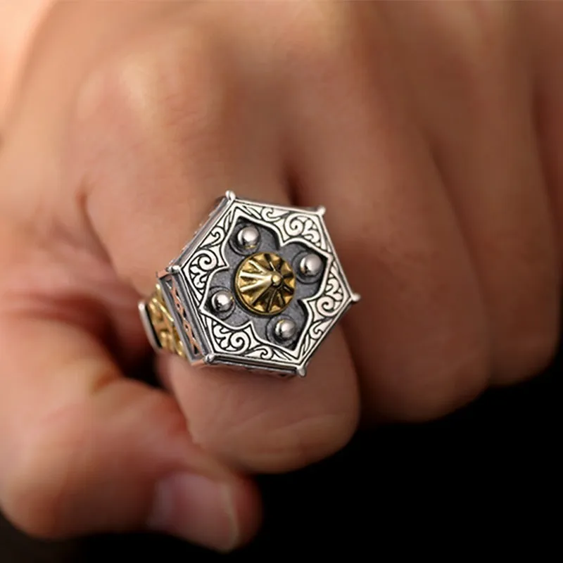 Buddhist Lotus 925 Sterling Silver Ring