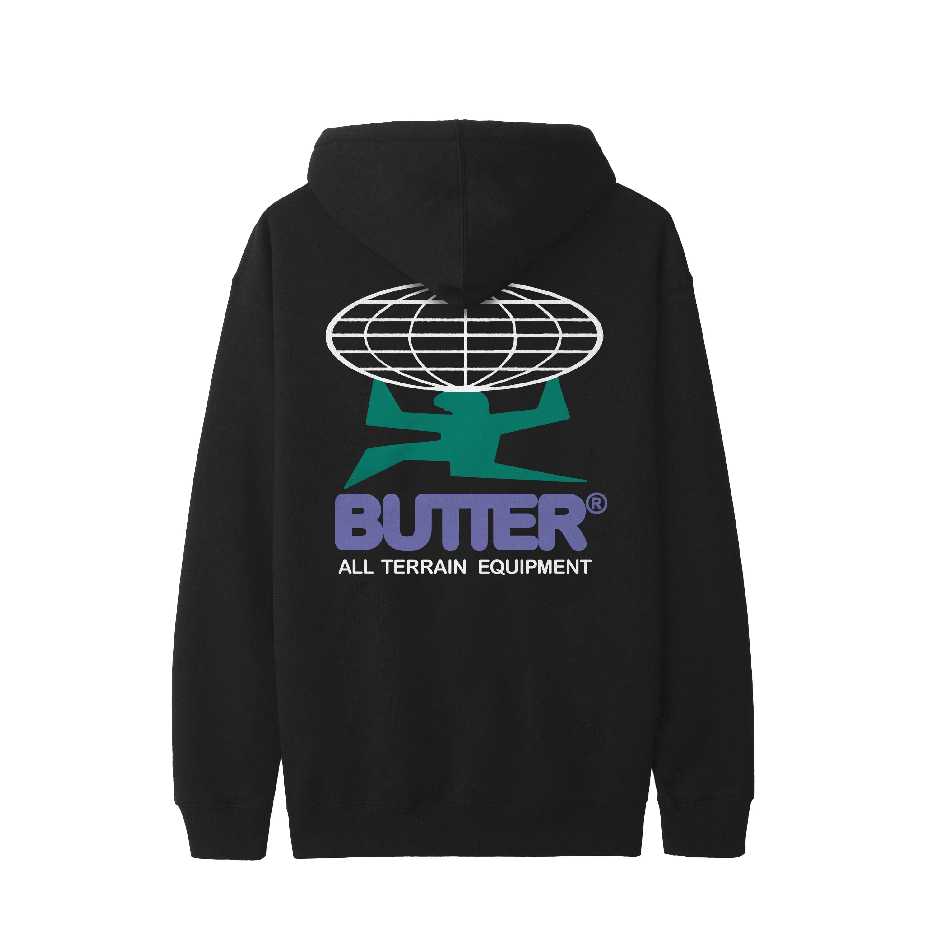 Butter Goods All Terrain Pullover Hooded Sweatshirt Black