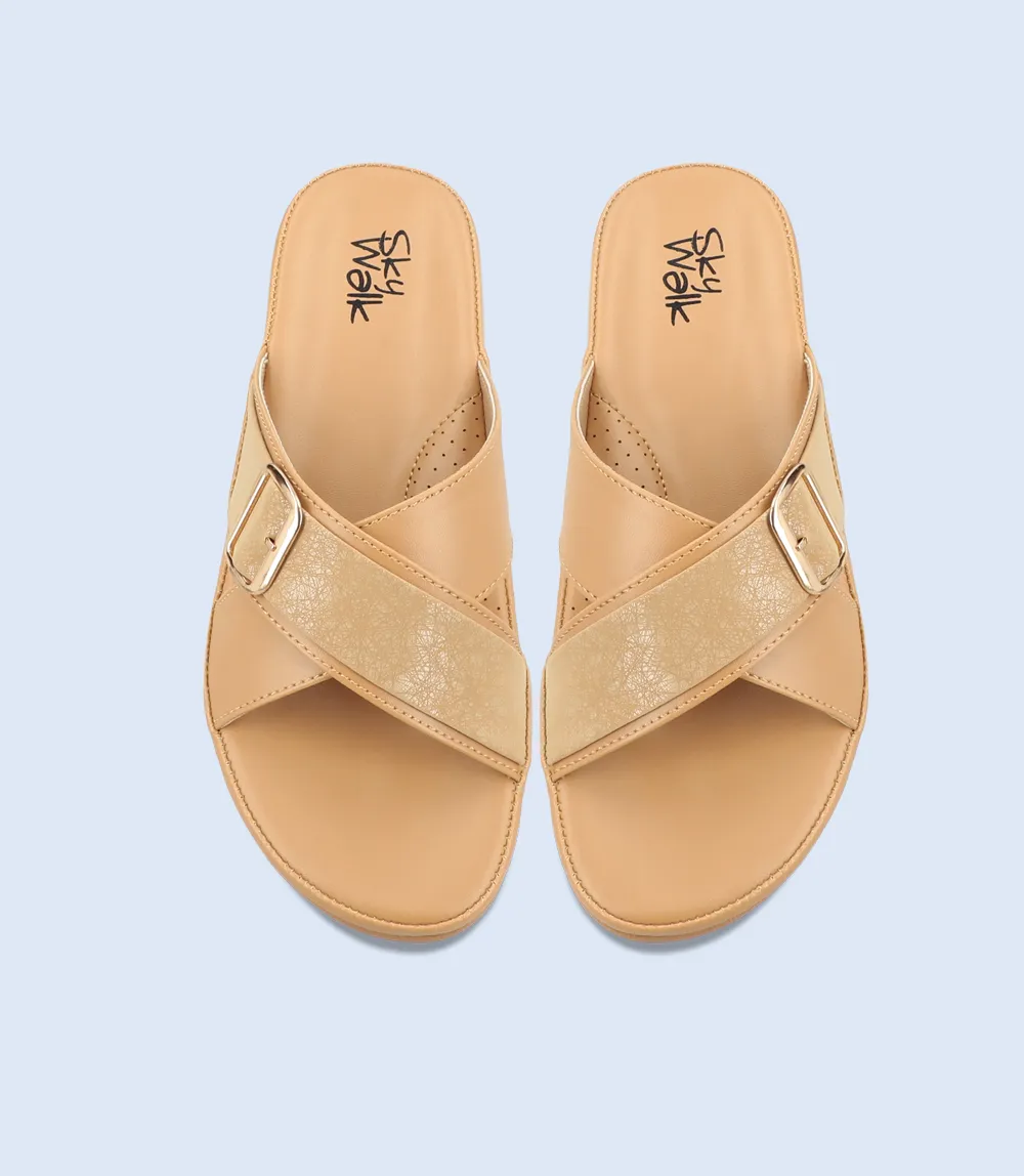 BW9256-Beige-Women Slipper