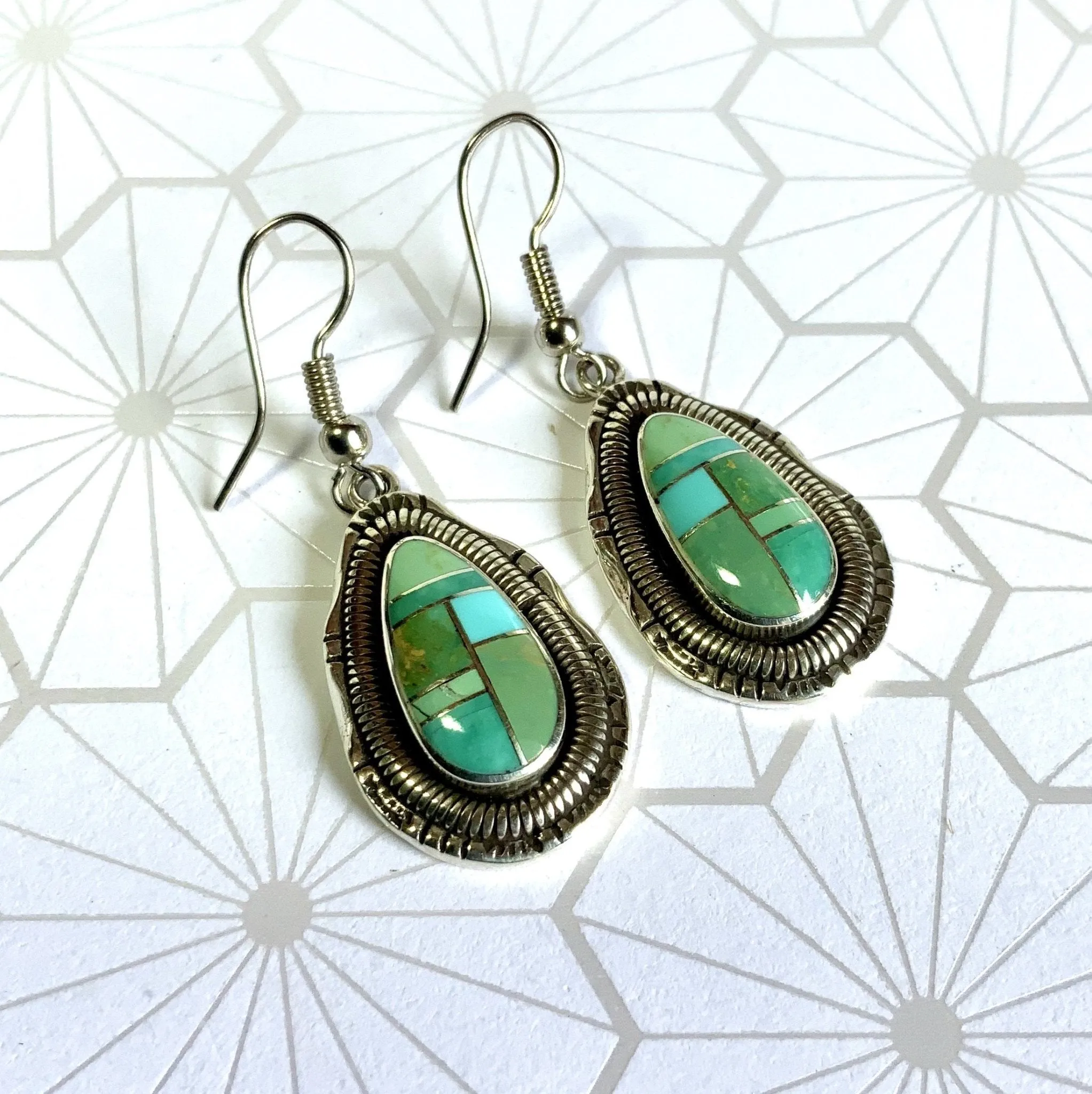 Calming Days Green Turquoise Earrings