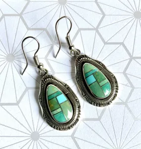 Calming Days Green Turquoise Earrings