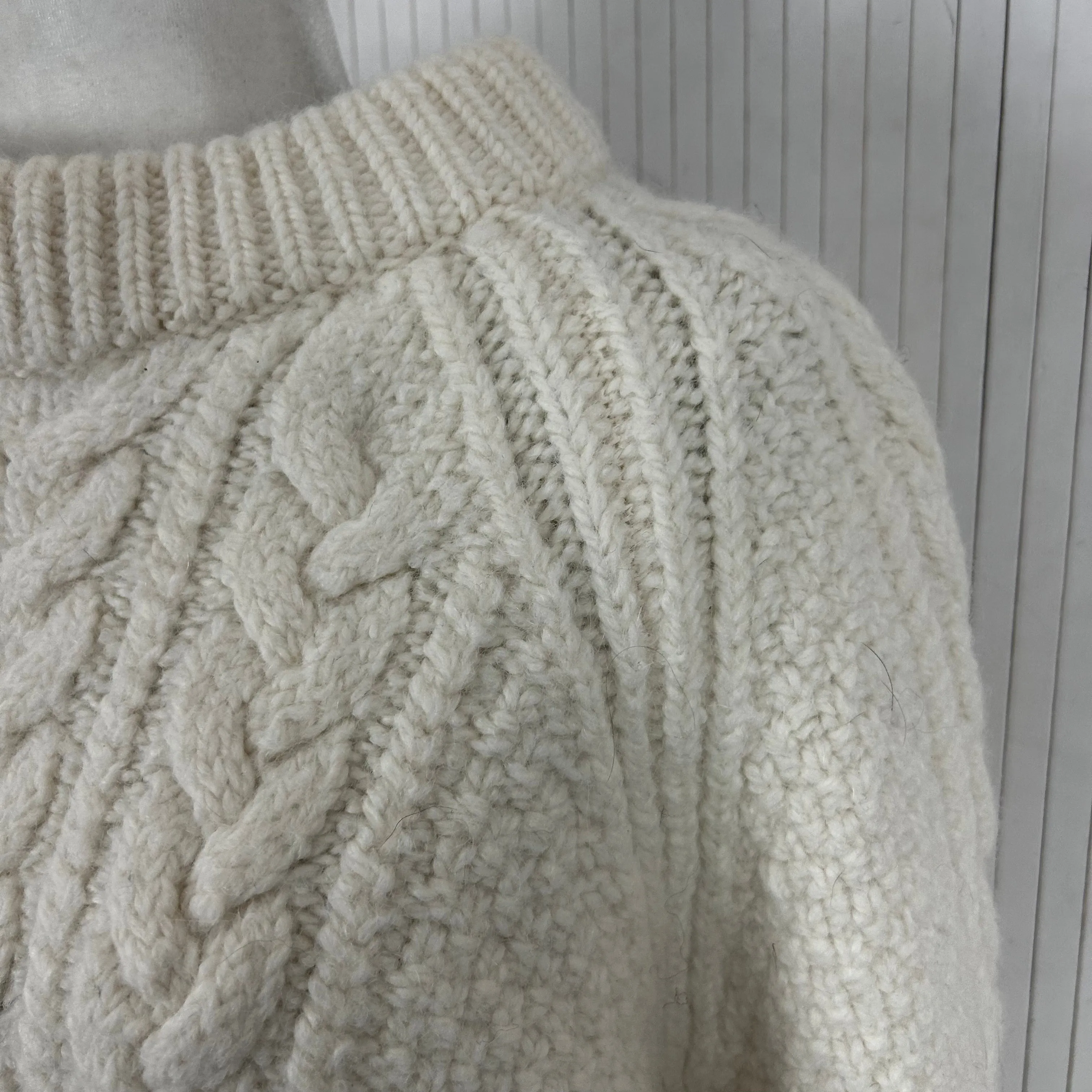 Cecilie Bahnsen £560 Cream Wool & Alpaca Gloria Cable Knit Sweater  XS/S/M